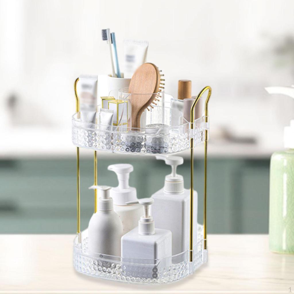 Bathroom Organizer Shelf Cosmetic Storage Rack Freestanding Lipstick Perfume Makeup