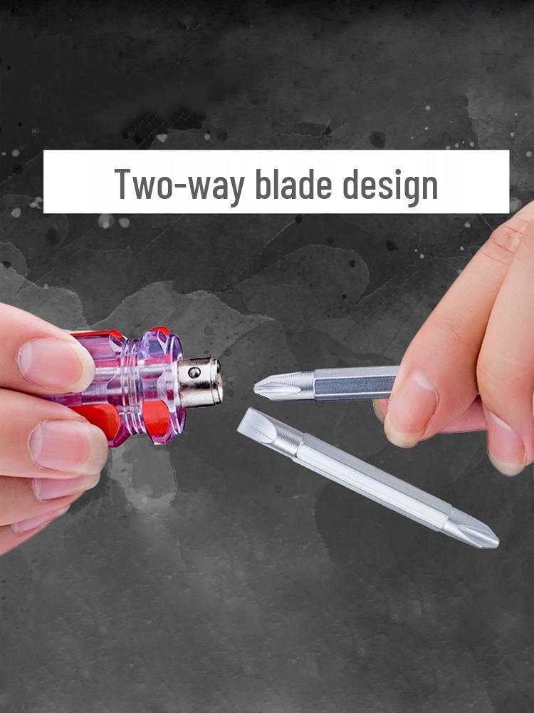 Magnetic Ratchet Telescopic Screwdriver: Dual-Use, Slotted & Phillips Ultra-Short Screwdriver
