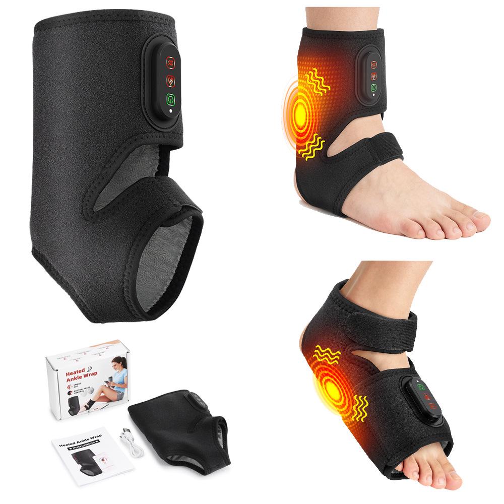 Ankle & Foot Electric Vibration Massager with Heating & Hot Compress for Home Therapy