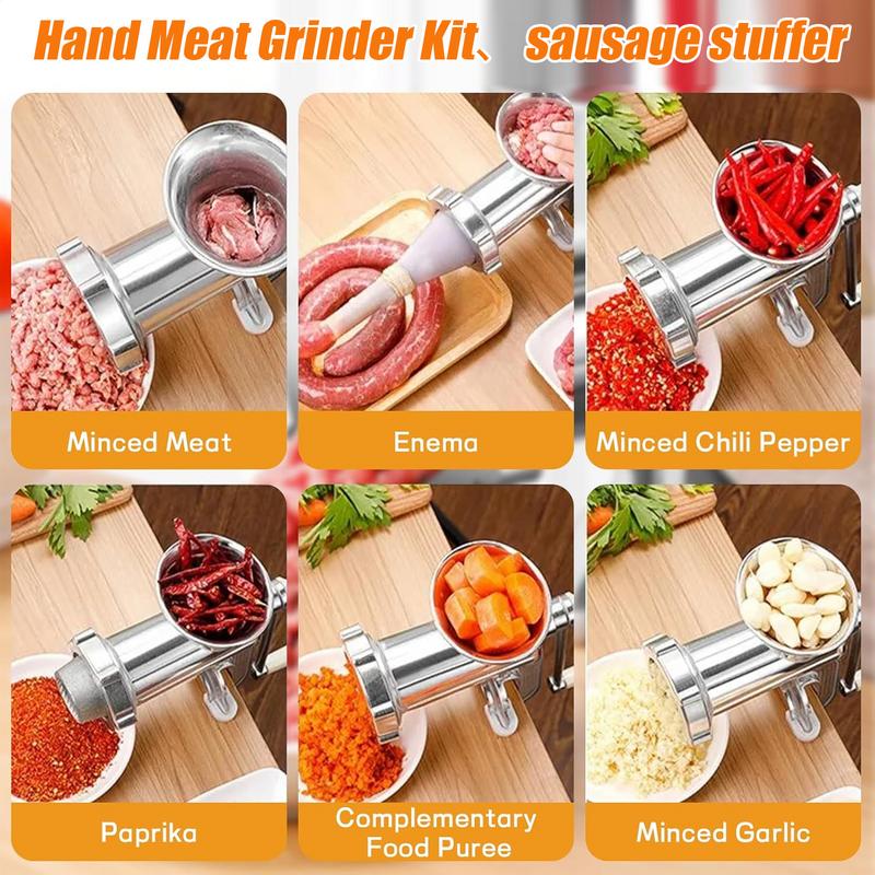 1PC Manual Meat Grinder With Grinding Plate Home Sausage Vegetable Chopper Pepper Kitchen Appliances Heavy Duty Kitchen Tools