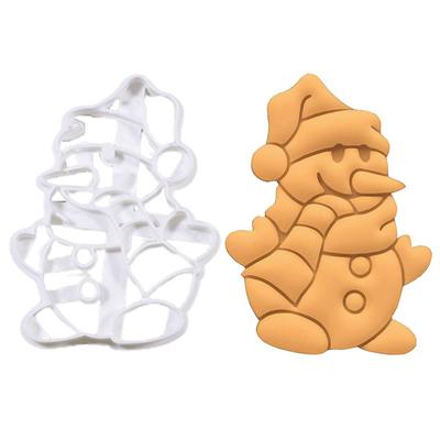 Plätzchenform, Schneeball, Schneemann, Weihnachtsmann, geformte Weihnachtsschneideform, festliche DIY-Keksform für Urlaubsparty