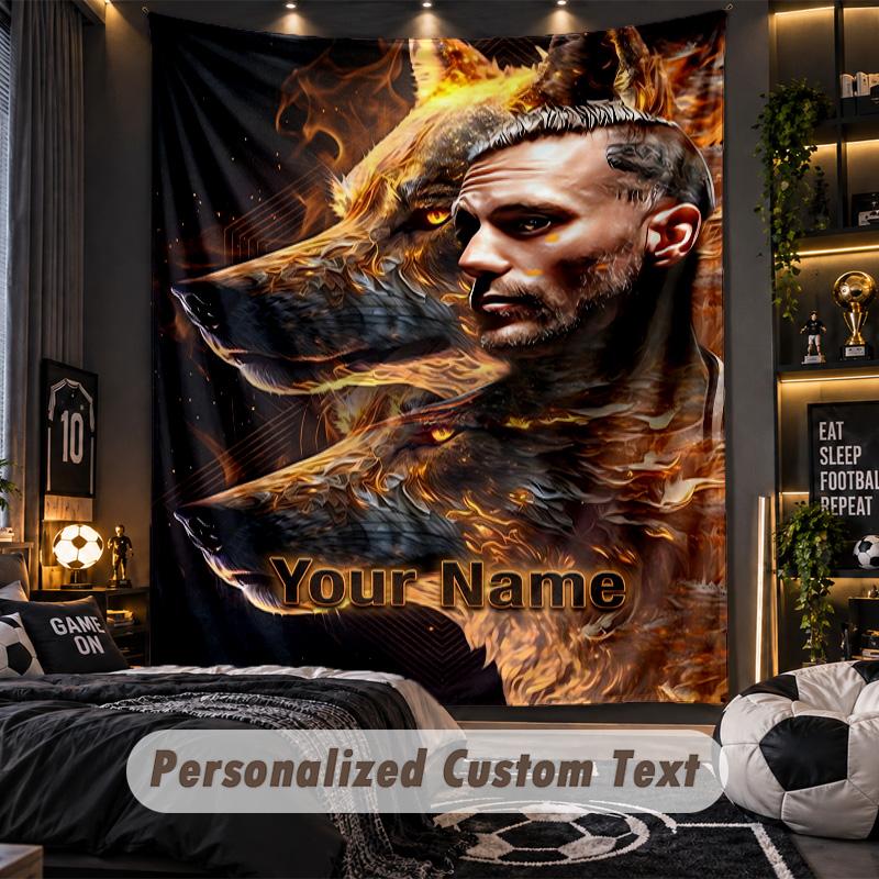 Personalized Wall Tapestry,Kontra K Custom Printed Name, Fabric Wall Art For Indoor Room Backdrop