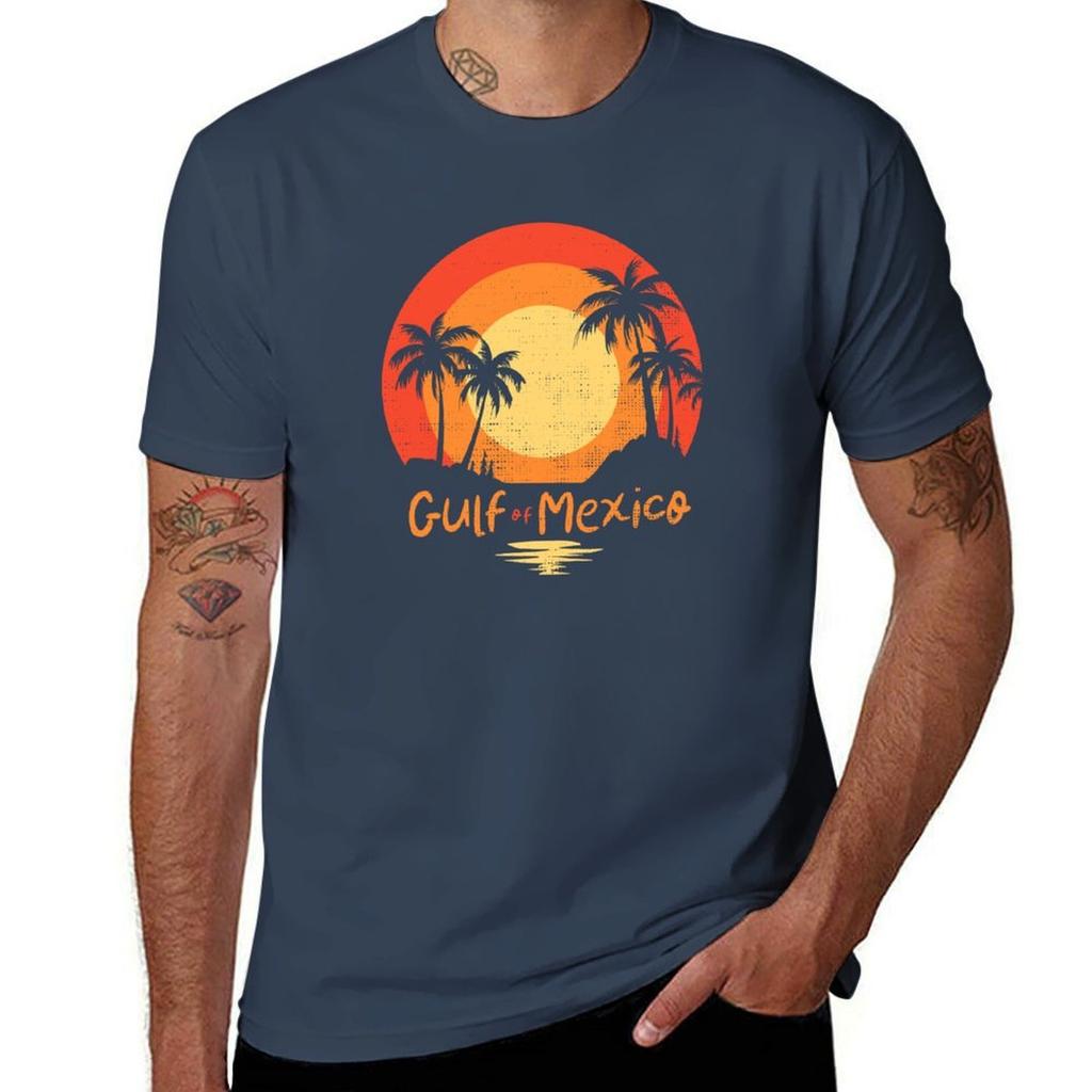 Gulf of Mexico Forever Sunset TShirt Classic Print Short Sleeve Shirt