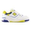 New Balance Nb 550 Leather Round Toe Lace-Up Casual Shoes Kids sneakers White Yellow PHB550CG