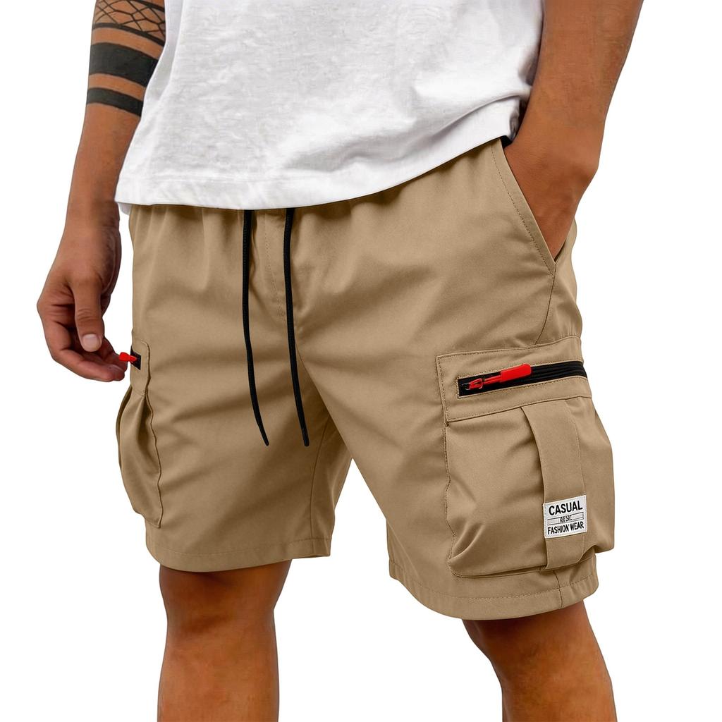 Men's Cargo Shorts Men's Short Trousers Summer Cargo Trousers With Zip And Buttons Multiple Pockets Work Trousers Men's Sports Shorts
