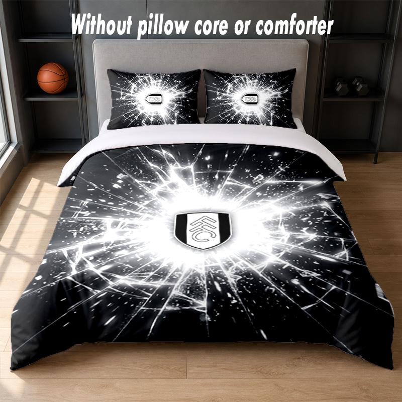 Set Biancheria da Letto Fulham Football Design 1 Copripiumino + 2 Federe Morbido Traspirante Biancheria da Letto per la Casa