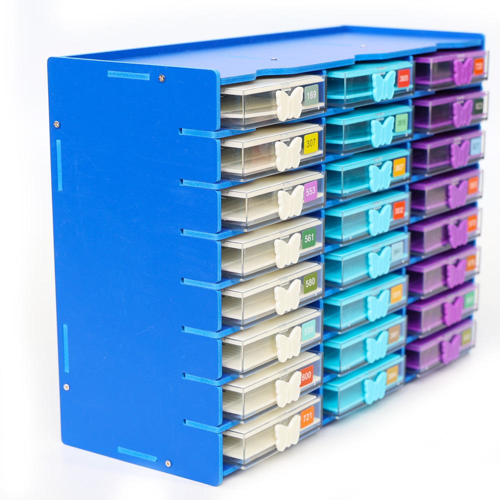 Colorful DIY Diamond Painting Storage Box & Phone Holder with Drill Plate