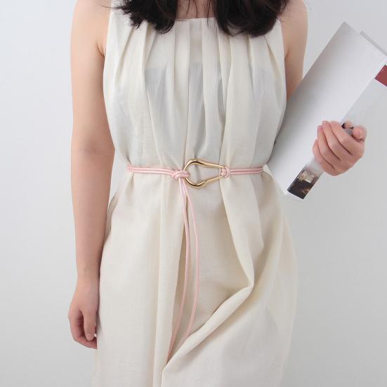 Women Belt Imitation Leather Adjustable Waist Cinching Belt Minimalist Design Dresses Shirts Jumpers Casual Waistband