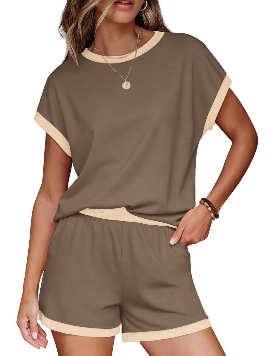 

New Summer Women s Casual Loose Sleeveless Nightwear Set for Fashion XXL світло-коричневого кольору