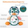 Baby Crawling Toys Musical Penguin Infant Moving Walking Dancing Toys with Light Toddler Interactive Development Tummy Time Gift