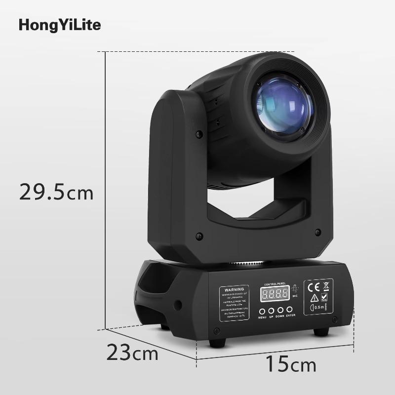 100W Compact LED Moving Head Lyre Beam Light | Sound Activated & DMX Control, Includes Flight Case for DJ, Wedding, Disco & Bar Stages