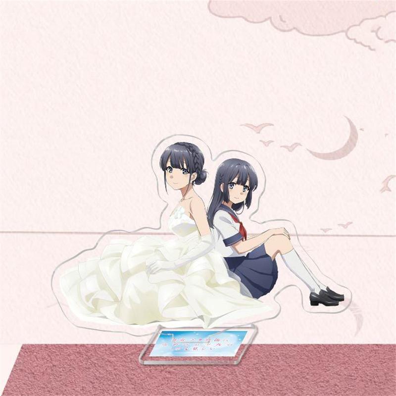 Anime Sakurajima Mai Senpai Acrylic Figure Stand Model Plate Keychain Rascal Does Not Dream of Bunny Girl Desk Decor