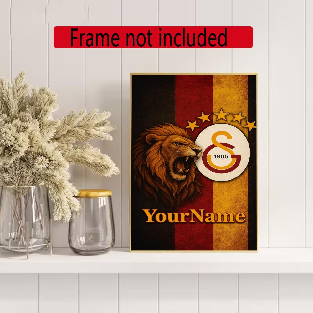Galatasaray Personalized Name Round Diamond Painting Kit Diamond Embroidery Painting Rhinestones Mosaic Frameless Handwork Decoration Arts
