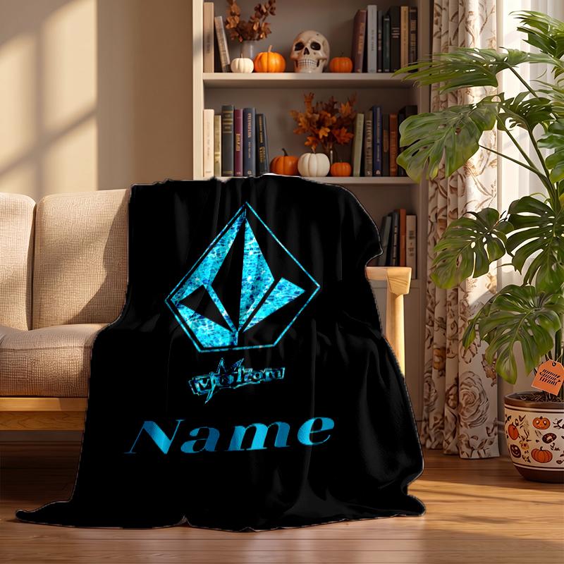 V-VOLCOM Custom Flannel Blankets Soft Warm Cozy Throws for Home Decor Holiday Gifts