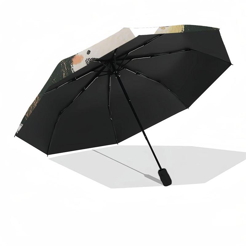 1pc Polar Bear and Bunny Automatic Opening/Closing Umbrella, Portable Folding Design with Iron Frame, Outdoor for Fans, Travelers, Daily Use, Perfect
