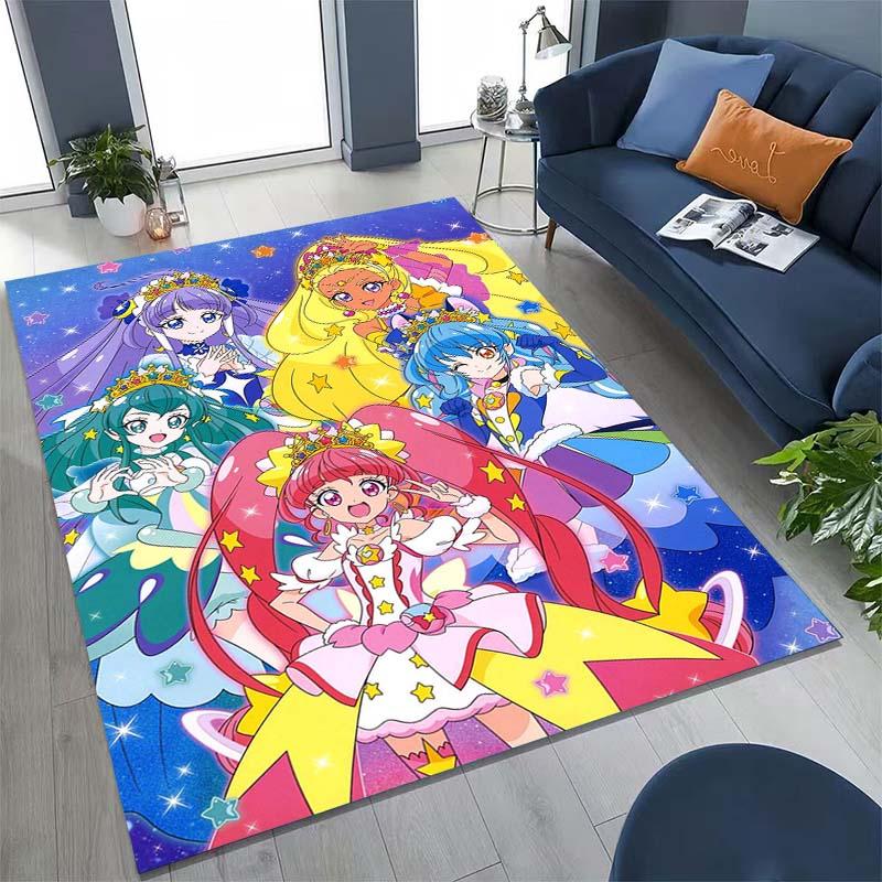 Cute Cartoon Pretty Cure Pattern Rug, Large Area Non-slip Washable Rug,, Suitable for Bedroom Home Decoration.666