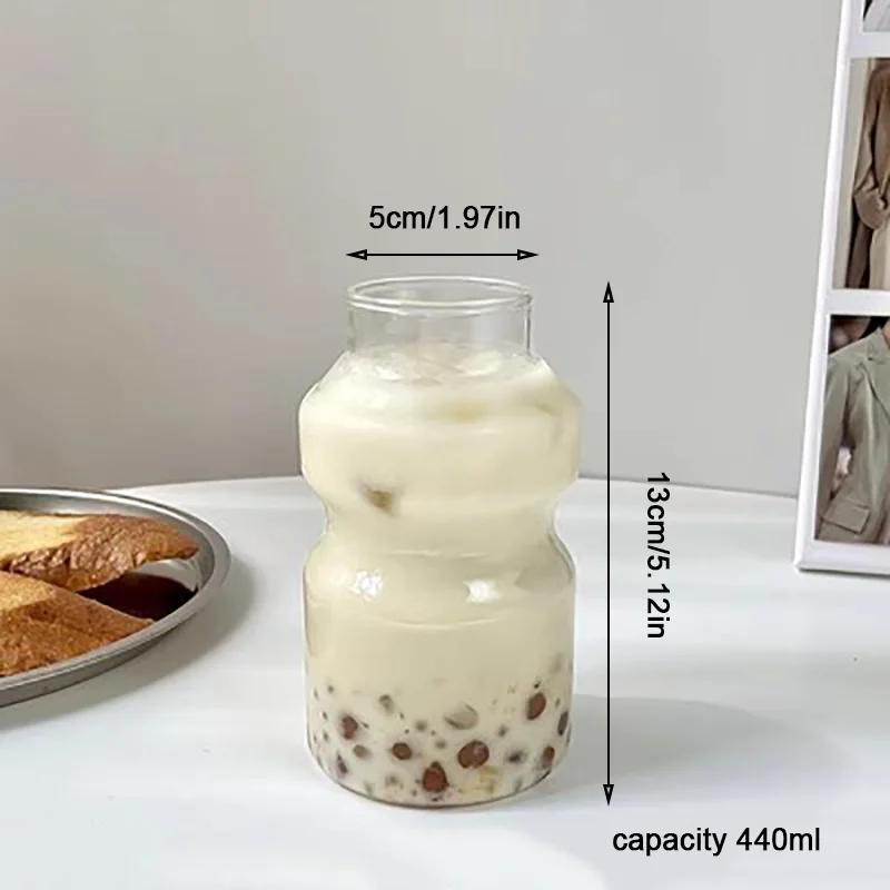 

Инновационная стеклянная чашка Lactobacillus с высоким содержанием боросиликатного стекла, термостойкая, для питья молока, сока, чая, чашки для холодного кофе в американском стиле 301-400ml