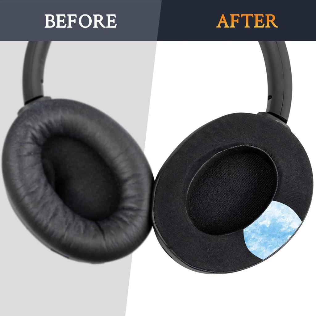 SOULWIT Cooling-Gel Earpads Replacement for Sony WH-1000XM4 (WH1000XM4) Headphones, Ear Pads Cushions with High-Density Noise Isolation Foam, Added