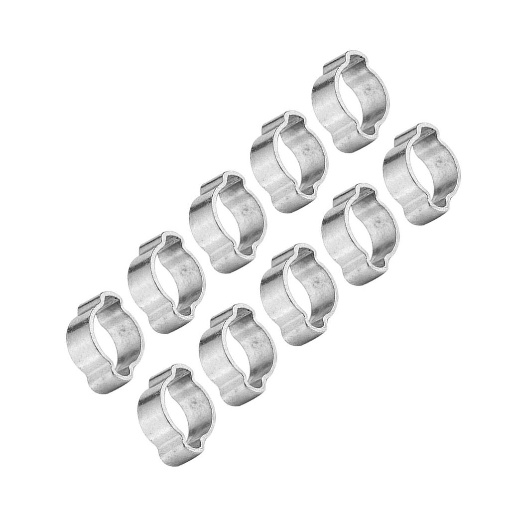 10 Stück Verzinktes Eisen Galvanisiert Zwei Ohr Schlauchschelle 5?23mm für Kraftstoffschlauch (15?18MM)