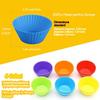 24 Pack Reusable Silicone Cake Molds Non-Stick Baking Cups, Kengege® Multicolor Mini Soap Mold, 7x4.3x3.5cm