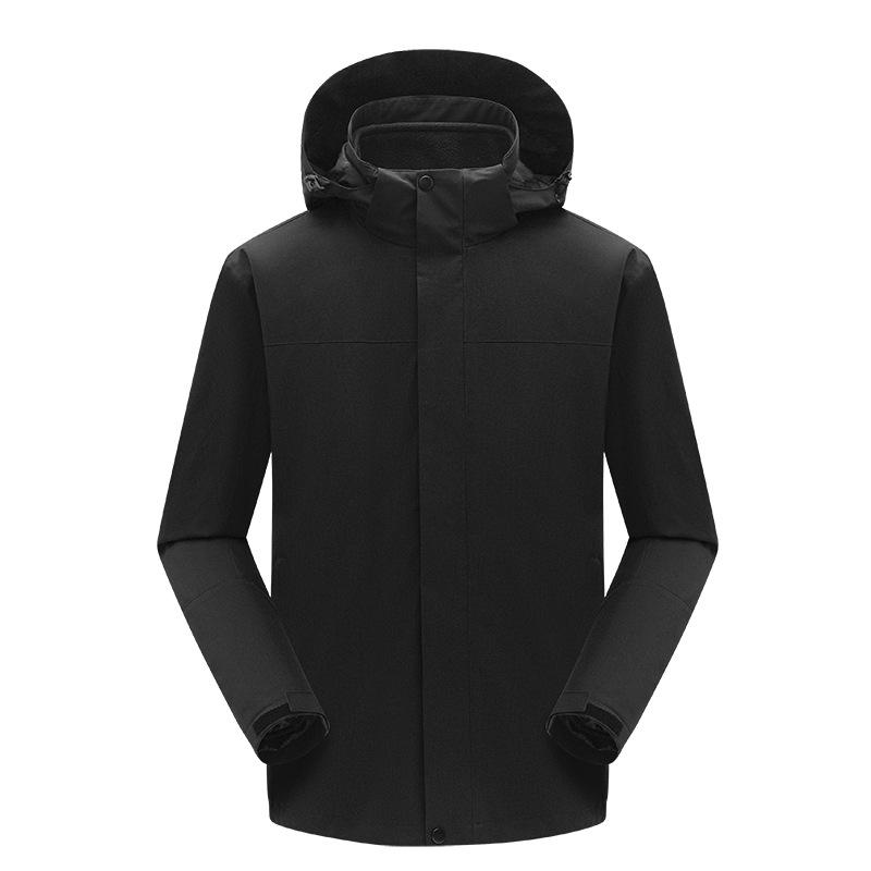Winter Couple 3-in-1 Solid Color Shaker Jacket