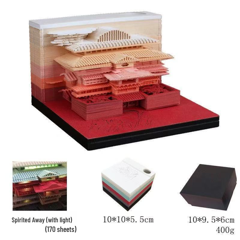Tree of Life 3D Paper Carving Calendar and Sticky Notes Desk Ornament