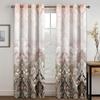 Cortinas Baratas Personalizadas de Gran Tamaño Rojas Elegantes Boho Barrocas de 2 Piezas Finas para Sala de Estar Dormitorio Cocina Oficina Decoración de Cortinas de Ventana