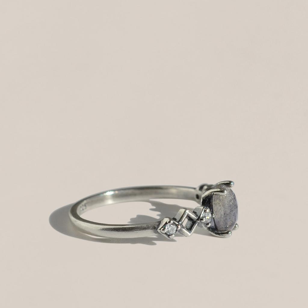 47Bag 925 Silver Labradorite Gemstone Silver Ring Serena