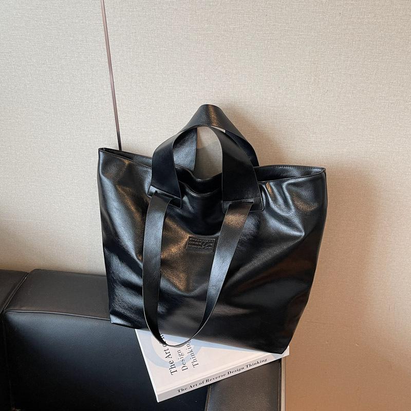Large-capacity bag women's new fashionable and simple shoulder tote bag commuter bag student class bag tide