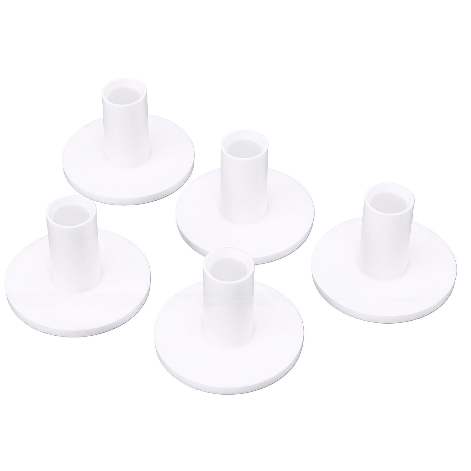 5 Pièces Tees en Caoutchouc pour Tapis de Practice 90 Degrés Pliables Tees d'Entraînement avec Base Large Stable Blanc 1,38 pouce