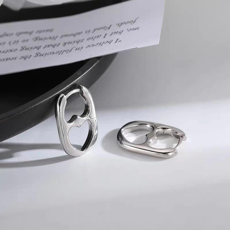 Color Hollow Double Heart Earrings For Women Korean Style Design Ear Buckle Korea Fashion Jewelry Accessories