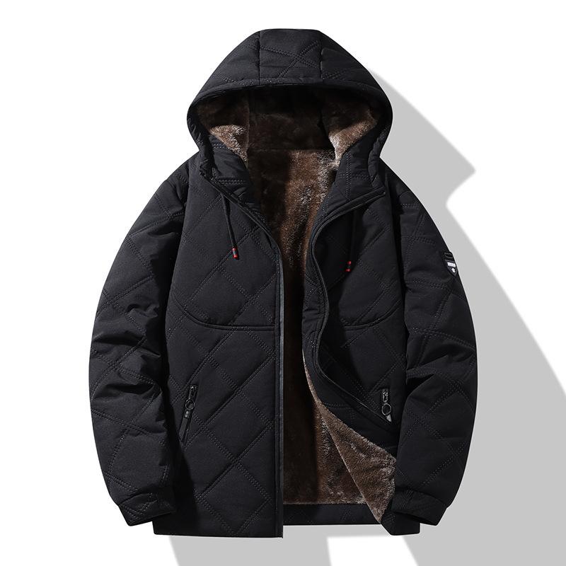 Winter Hooded Windproof Thickened Warm Cotton-padded Clothes Casual Commuting Loose Coat Flow Versatile Velvet Cotton Clothes