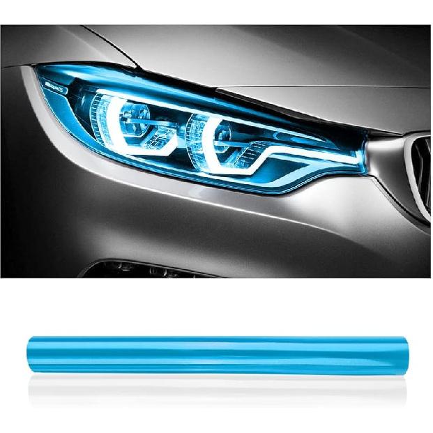 12 X 48Inch Car Light Tint Film, Cuttable&Stretchability Car Headlight Taillight Fog Light Vivid Vinyl Wrap Protector,Non-Marking Self-Adhesive