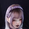 Cerchietto in pelle con fibbia Punk Gotico KC Harajuku Donna Ragazza Nero Scuro Punk Hip hop Rock Cerchietti Accessori per Capelli