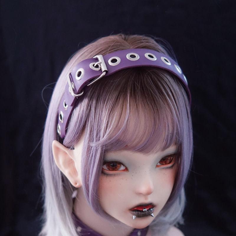 

Готичний панк шкіряний обруч для волосся з пряжкою KC пов язка на голову Хараджуку Жіночий Дівчачий Темно-чорний Панк Хіп-хоп Рок Пов язки для волосся Аксесуари для волосся