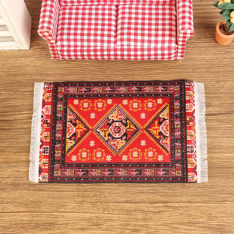 

1:12 миниатюрных кукольных домиков, плетеные вручную коврики для пола, мини-ковры, ковровое покрытие, ковровая модель, спальня, мебель для дома, декор A1