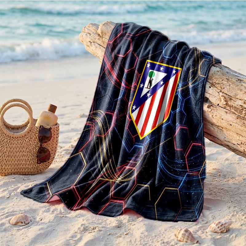 Atletico Madrid Print Microfiber Beach Towel Quick Dry Absorbent Large Towel For Beach Swimming Travel