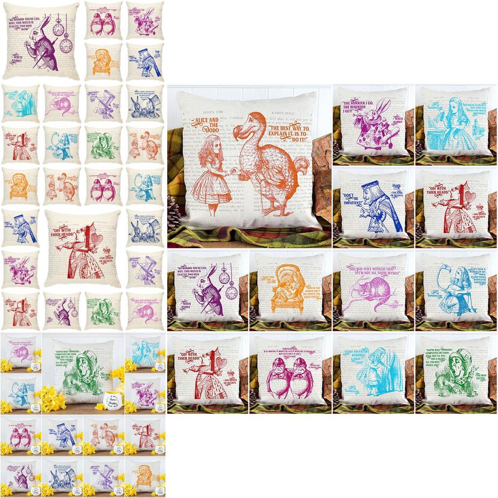 Elegant Alice In Wonderland Cushion Mad Hatter Pillow Perfect For Christmas Gift And Home Decoration