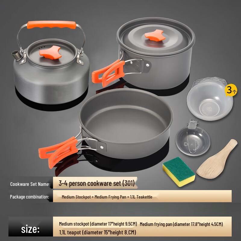 OEING Outdoor Portable Camping Cookware Set Standard