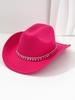 Men & Women Cowboy Hat – Fashionable Diamond Sword Rhinestone Hat Chain – Vintage Gentleman Fedora Jazz Cap