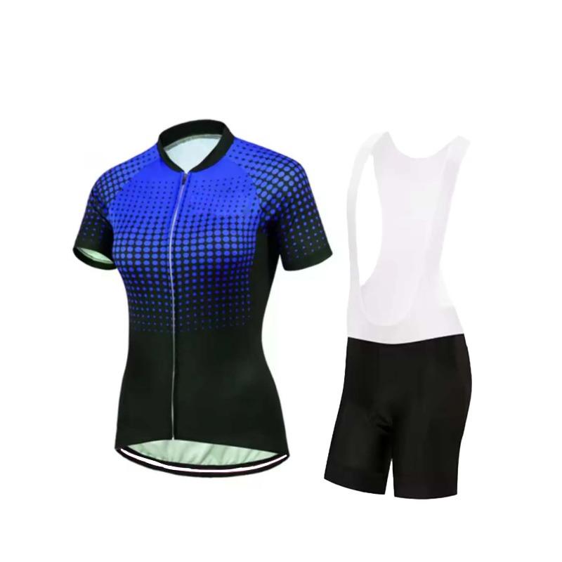 Cycling Jersey Shorts Set for Women, Full Zip Crewneck Short Sleeve Breathable Quick Dry Lightweight
