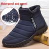 Herren Winter Schneestiefel mit hohem Bund, rutschfest, wasserdicht, mit Reißverschluss für ältere Menschen