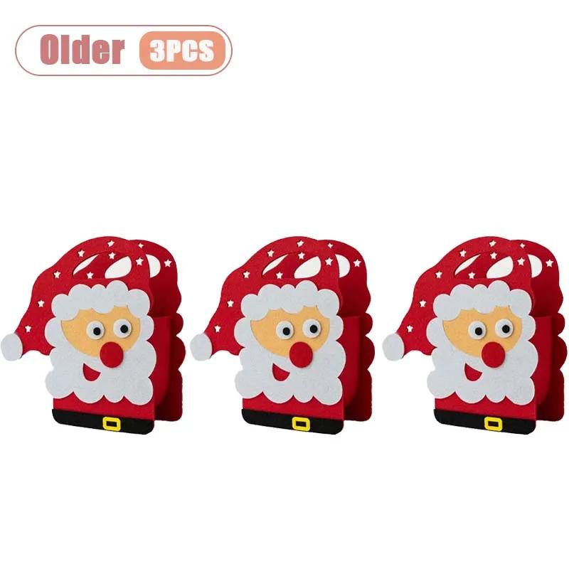 1-10PCS Felt Christmas Candy Bag Creative Holiday Gift Tote Handheld Apple Bag for Kids Party Favor Decoration for Children