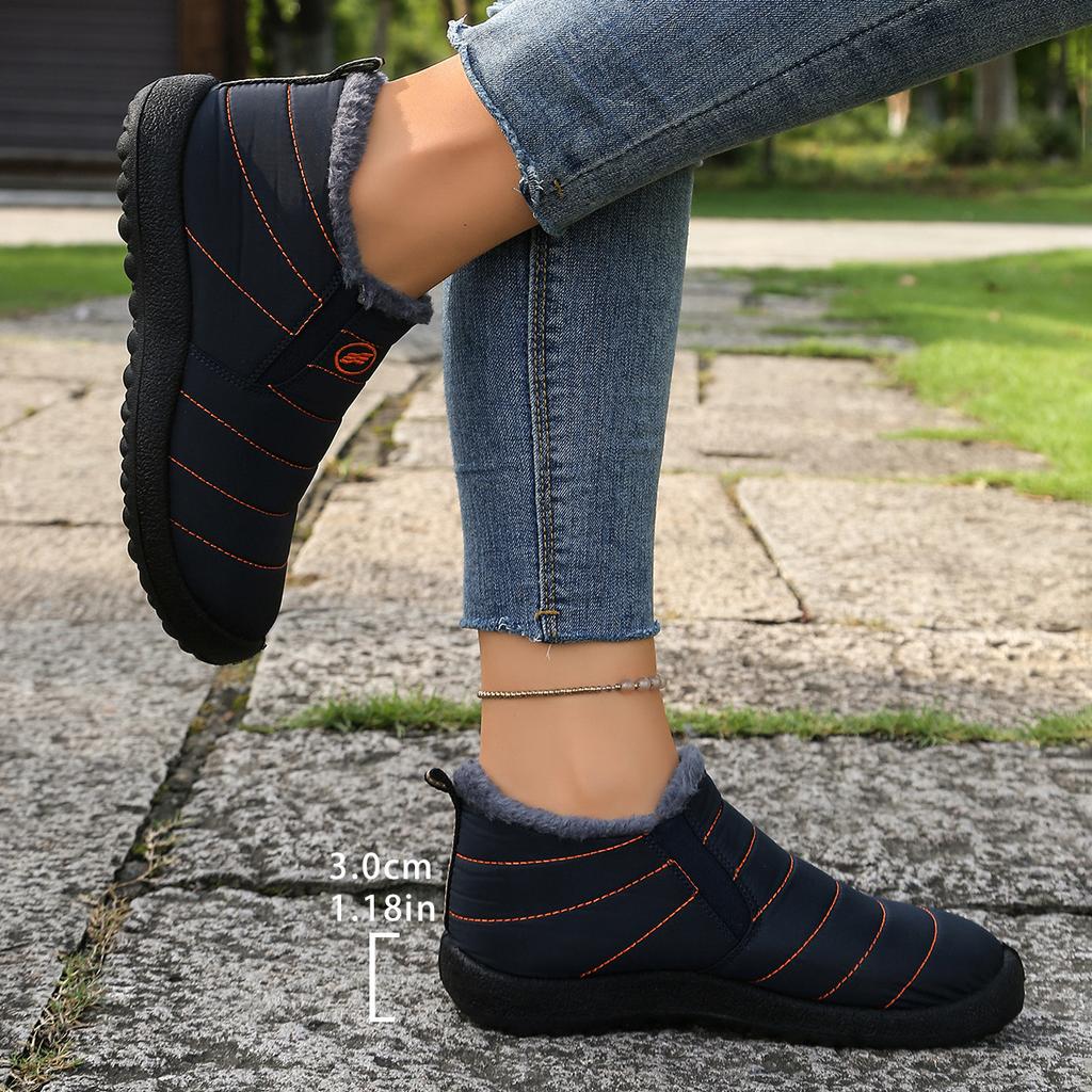 Large size cotton boots fleece thickened snow boots thermal casual shoes