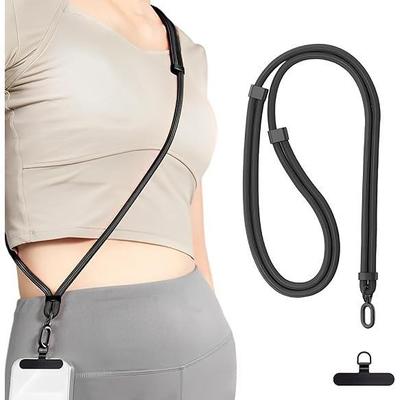 Universal Adjustable Phone Lanyard Crossbody Necklace Strap Phone Case Long Hanging Rope with Clip Anti-Lost Durable and Sturdy