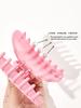Large French Solid Color Semicircle Sweet 4.1 In Hair Claw For Womenelegant Headwear Shark Clip Barrette Hair Accessories