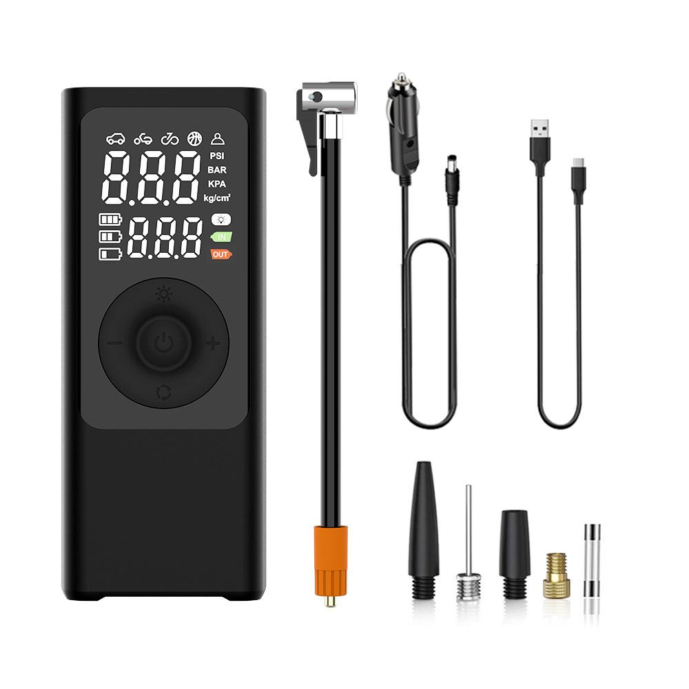 Portable wireless air pump bicycle car tire car charger dual-purpose mini smart car electric air pump Car charger dual pur