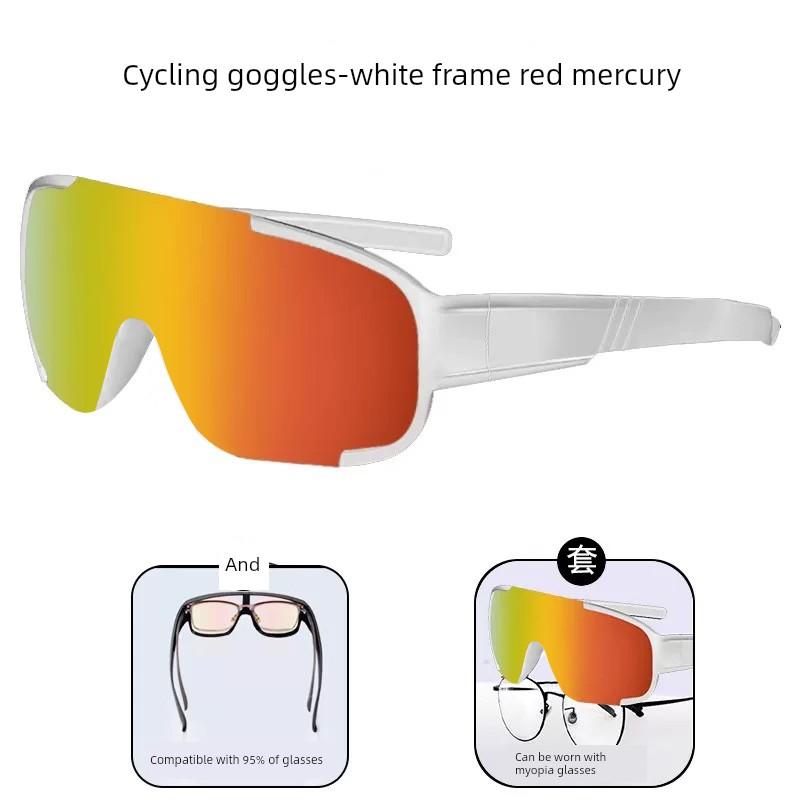 Cycling Goggles, Mountaineering Outdoor Goggles, Can Be Worn over Prescription Glasses, Anti-Glare Sunglasses, Anti-Uv Climbing Polarized Sunglasses