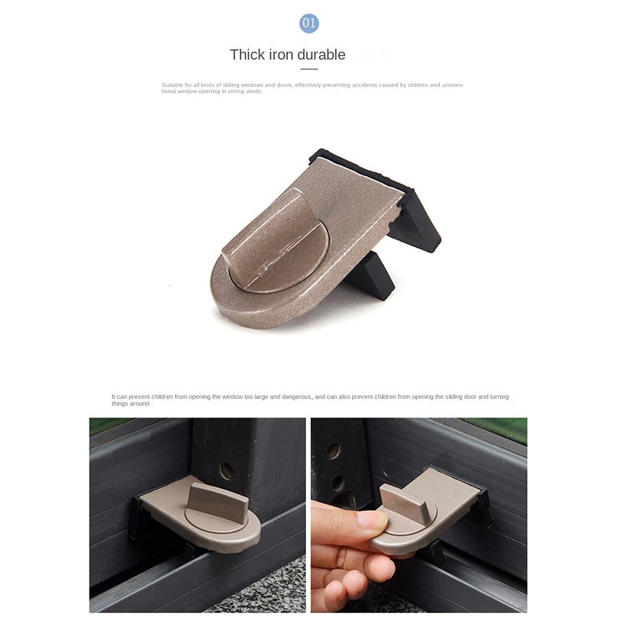 Window Lock Buckle, Screen Window Fixing Buckle, Living Room Sliding Door Safety Lock, Child Protection Sliding Door Limiter