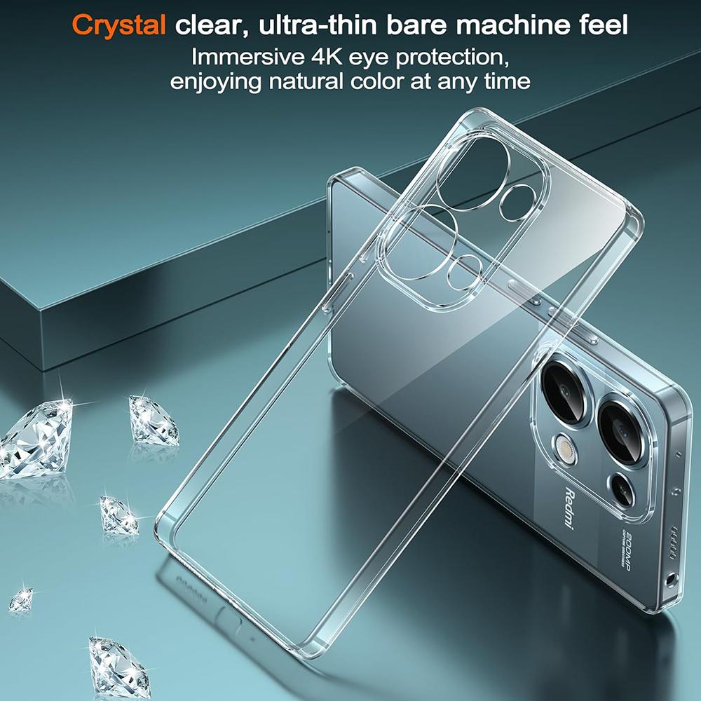 Ultra Thin Silicone Soft Case For Xiaomi Redmi Note 14 13 12 Pro Plus Pro+ 4G 5G Clear Back Cover Transparent Shockproof Shell